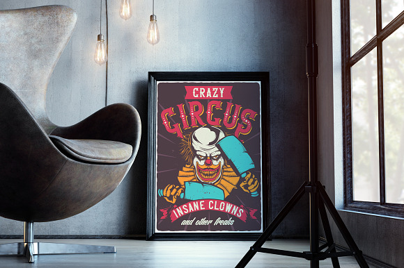 Scary Clown t-shirts and posters in Illustrations - product preview 1