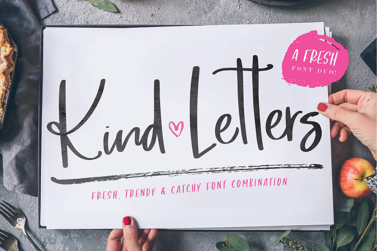 Kind Letters font duo in Lettering Fonts - product preview 8