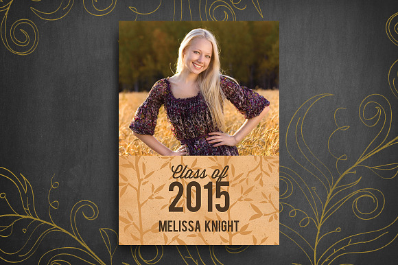Graduation Invitation (Luxe) in Postcard Templates - product preview 1