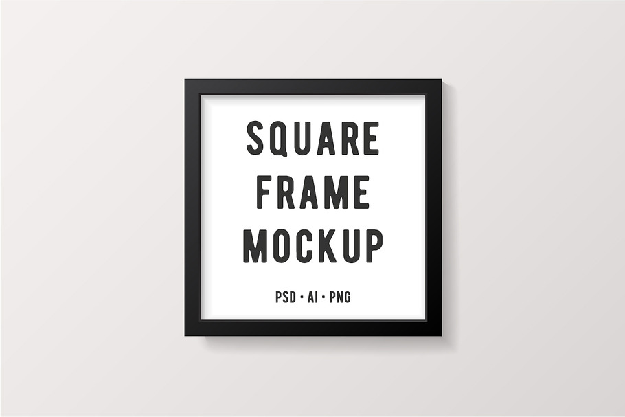 Black Square Frame Mockup in Print Mockups - product preview 8