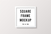White Square Frame Mockup