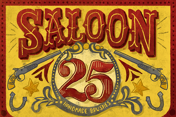 Saloon Photoshop Brush Collection