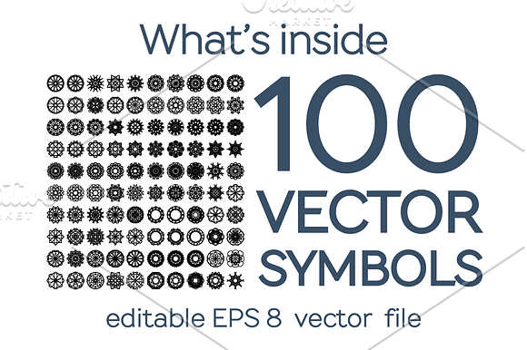 100 Editable Vector Ornaments in Objects - product preview 3
