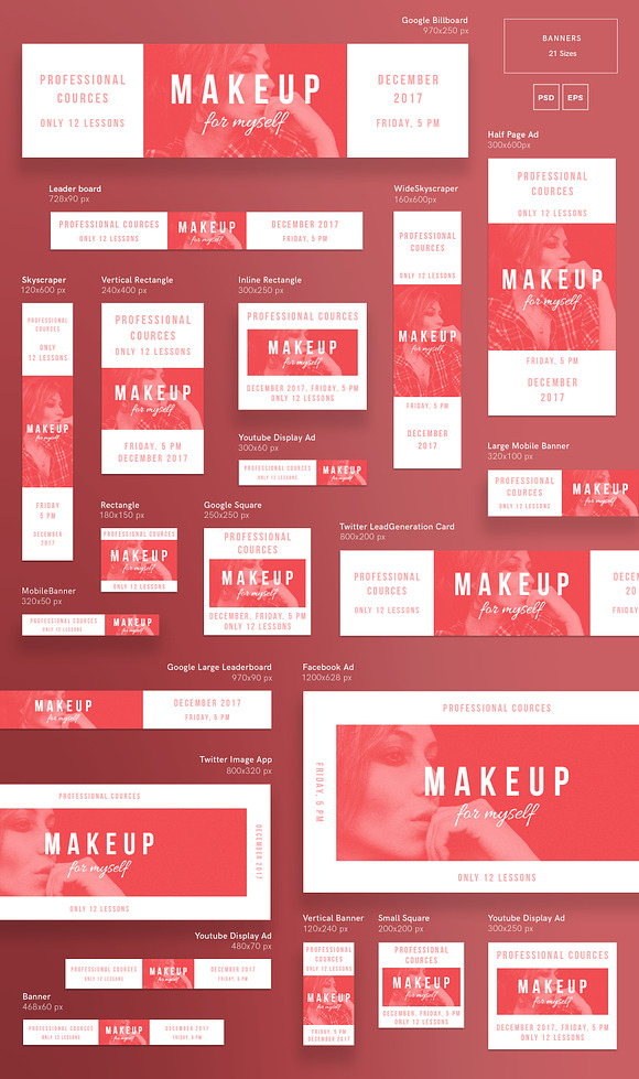 Banners Pack | Makeup For Myself in Templates - product preview 1