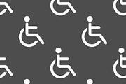Wheelchair seamless pattern