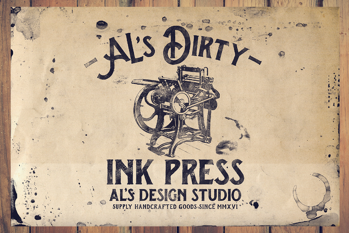 AL's Dirty Ink Press in Photoshop Layer Styles - product preview 8