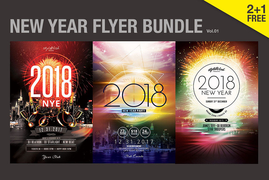 SALE% New Year Flyer Bundle in Flyer Templates - product preview 8