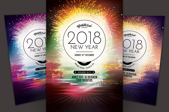 SALE% New Year Flyer Bundle in Flyer Templates - product preview 1