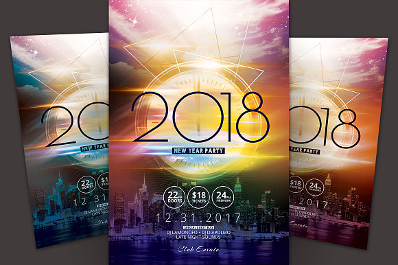 SALE% New Year Flyer Bundle in Flyer Templates - product preview 2