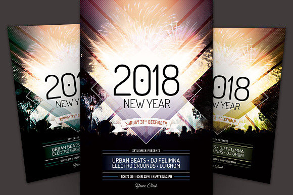 SALE - New Year Flyer Bundle Vol.02 in Flyer Templates - product preview 2