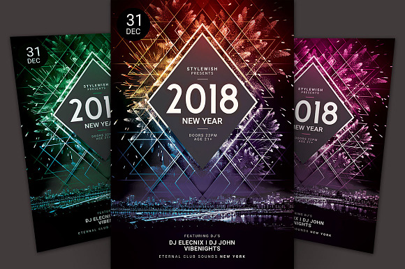 SALE - New Year Flyer Bundle Vol.02 in Flyer Templates - product preview 3
