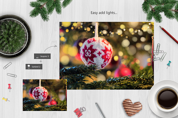 Magic brushes -lights, bokeh, tinsel in Photoshop Brushes - product preview 7
