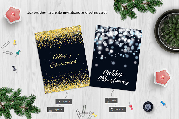 Magic brushes -lights, bokeh, tinsel in Photoshop Brushes - product preview 10