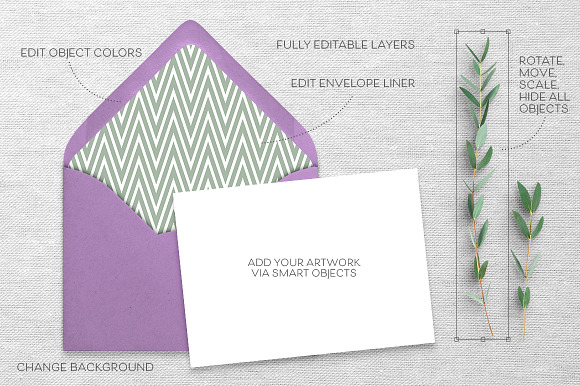 5x7 Card & Envelope Mockup - A7 in Print Mockups - product preview 1