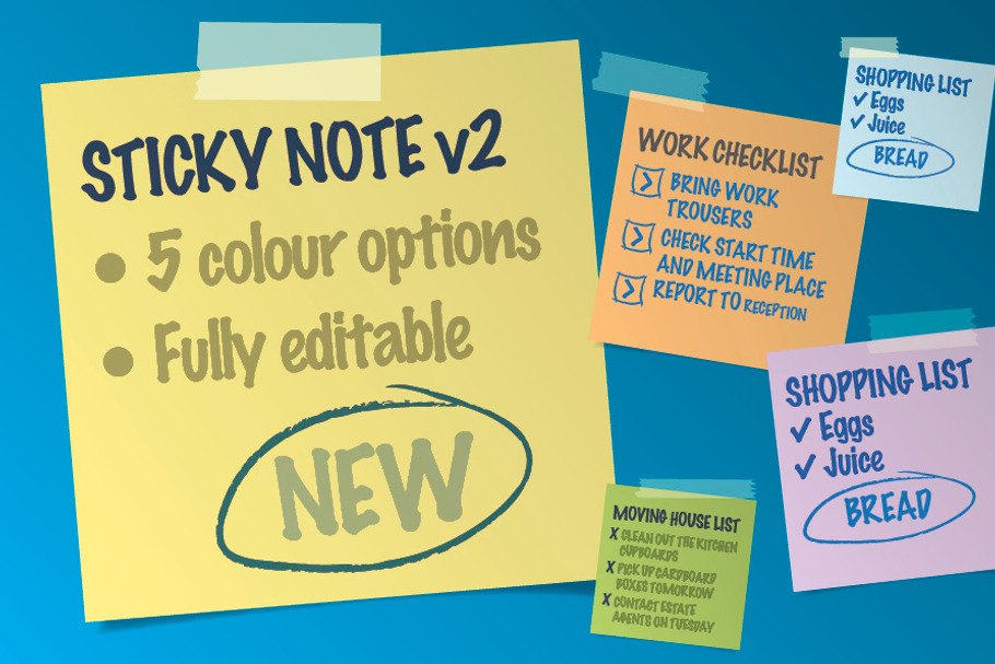 Sticky Note 2 - NEW in Graphics - product preview 8