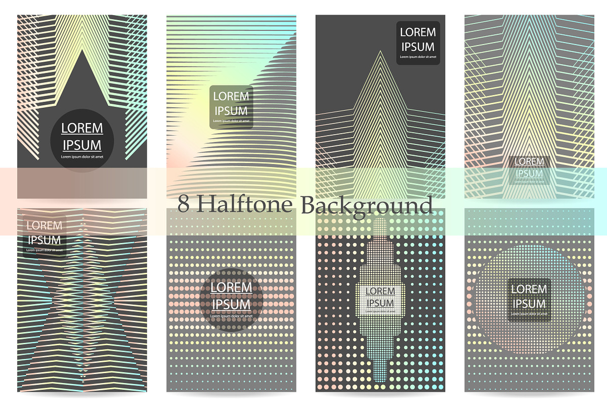 Geometric halftone gradients1# in Presentation Templates - product preview 8