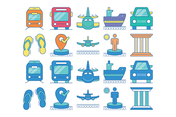 Travel Icon Set in Travel Icons - product preview 1