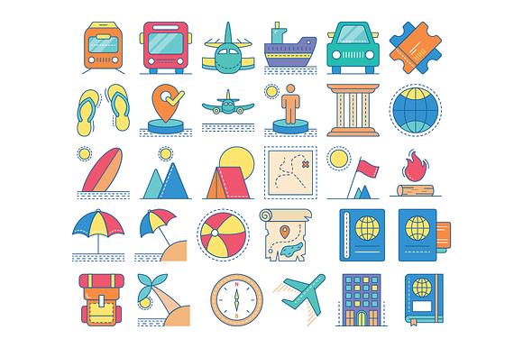 Travel Icon Set in Travel Icons - product preview 4