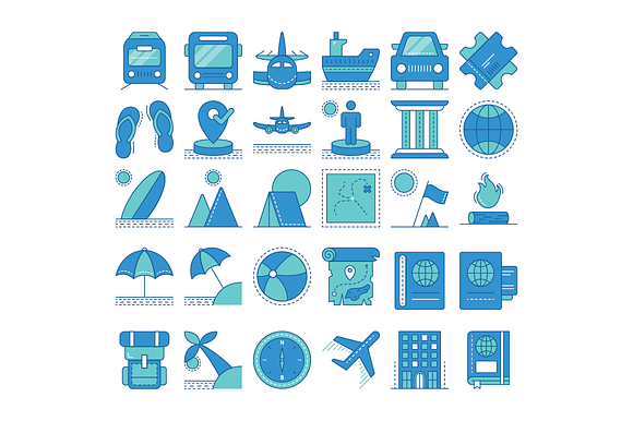 Travel Icon Set in Travel Icons - product preview 5