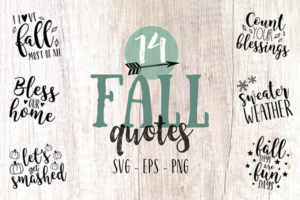Fall quote svg bundle