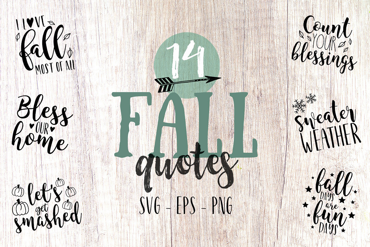 Fall quote svg bundle in Objects - product preview 8
