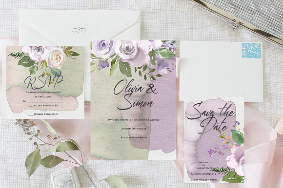 Bouquets de Mariee Watercolor Set in Illustrations - product preview 5