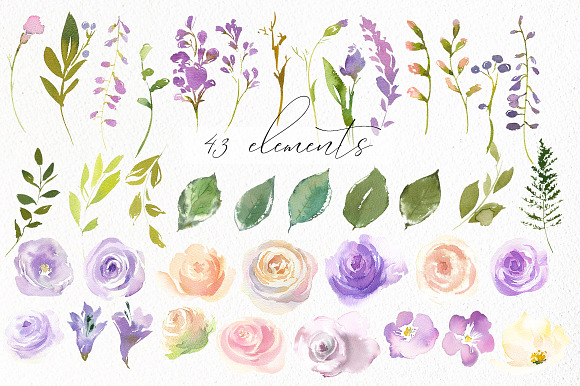 Bouquets de Mariee Watercolor Set in Illustrations - product preview 8