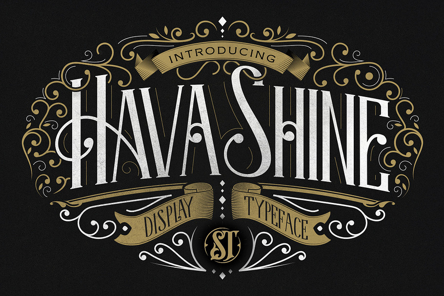 HavaShine Typeface with Extras in Display Fonts - product preview 8