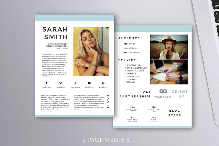 Media Kit Template MS Word in Resume Templates - product preview 8