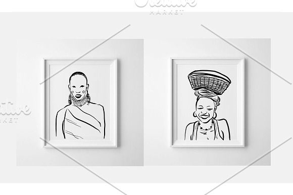 African figures collection in Illustrations - product preview 1