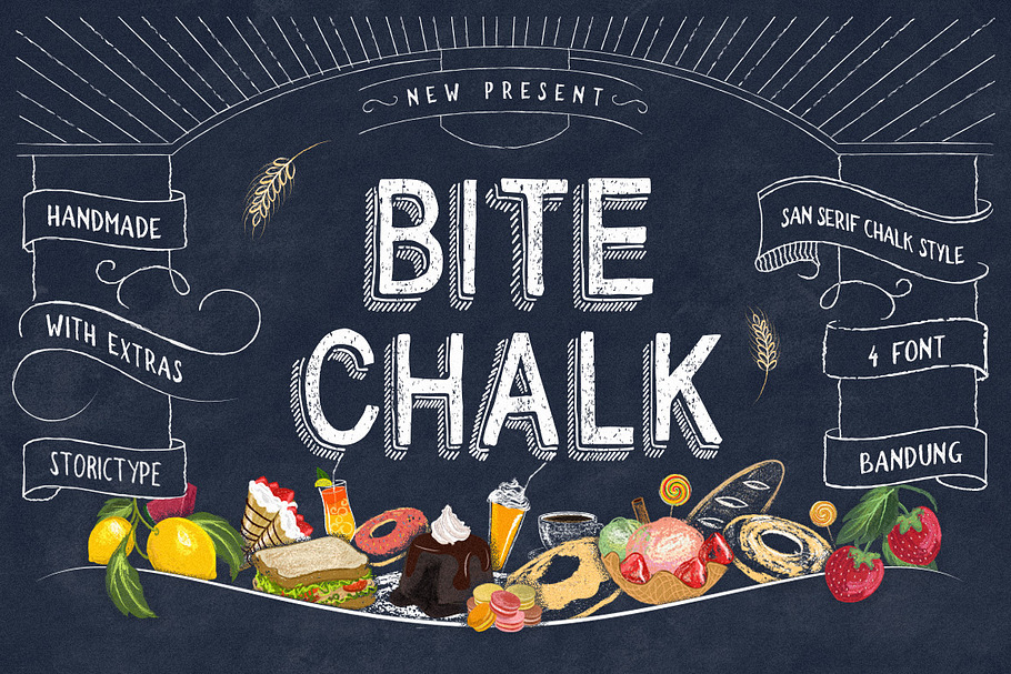 BiteChalk Typeface in Chalkboard Fonts - product preview 8