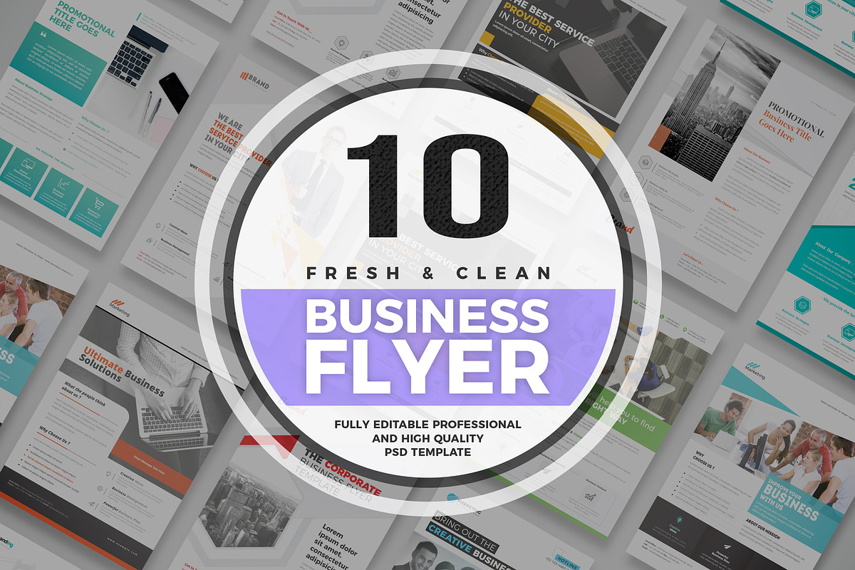 10 Business Flyer Template in Flyer Templates - product preview 8