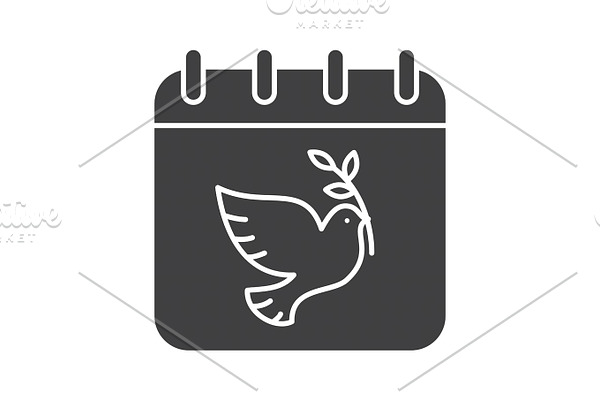 World Peace Day glyph icon
