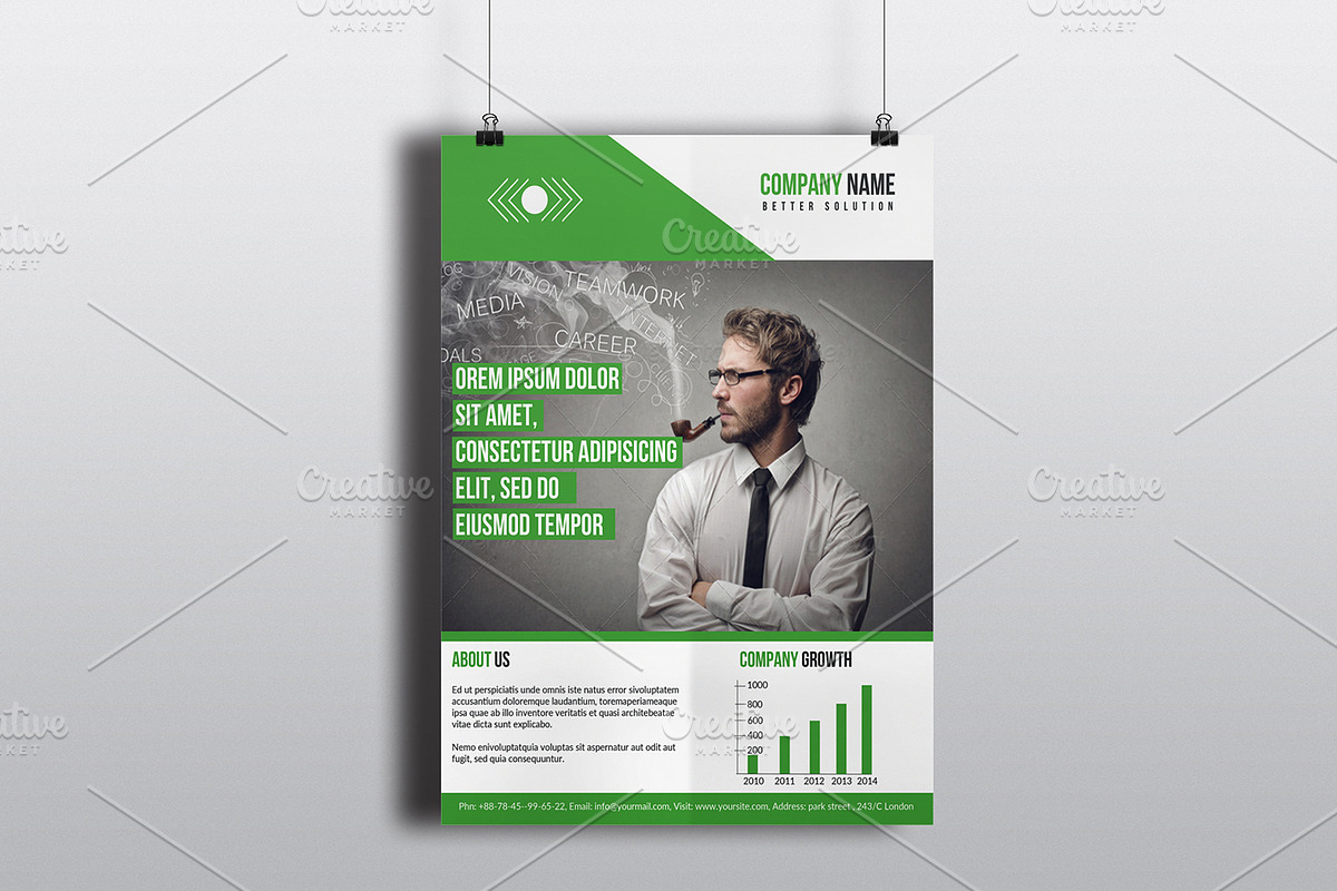 Corporate Flyer Template -V637 in Flyer Templates - product preview 8