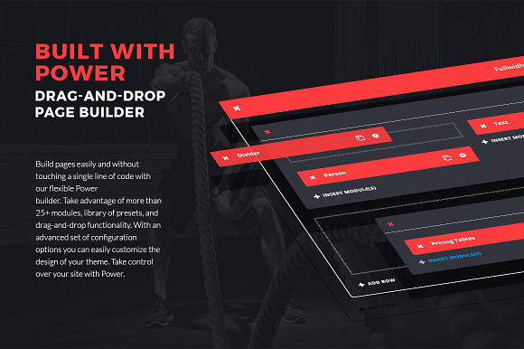 Gym Fitness & Bodybuilding Theme in WordPress Business Themes - product preview 1