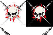 skull with two crossed dagger