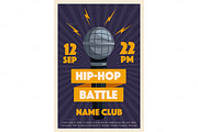 Hip hop poster with microphone