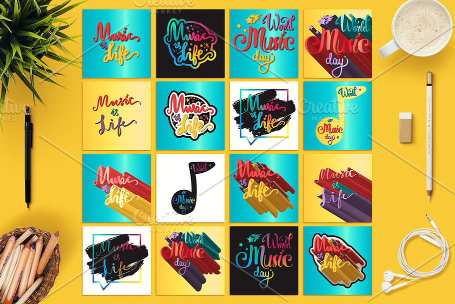 World Music Day Banners in Illustrations - product preview 8