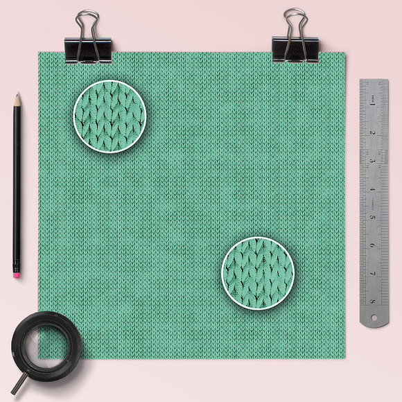 Knitted Paper In Green Shades in Graphics - product preview 1