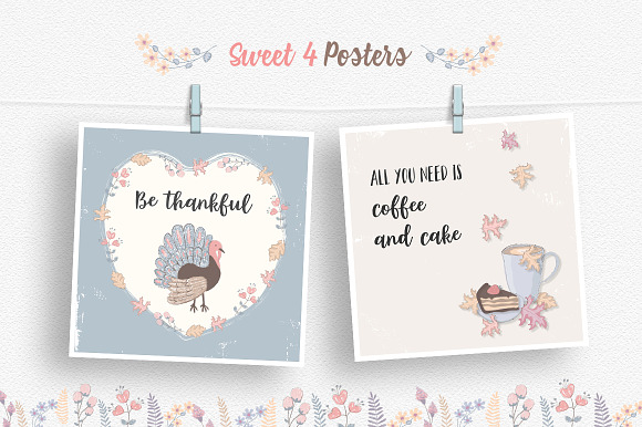 Thanksgiving Day Illustrations Set in Illustrations - product preview 2
