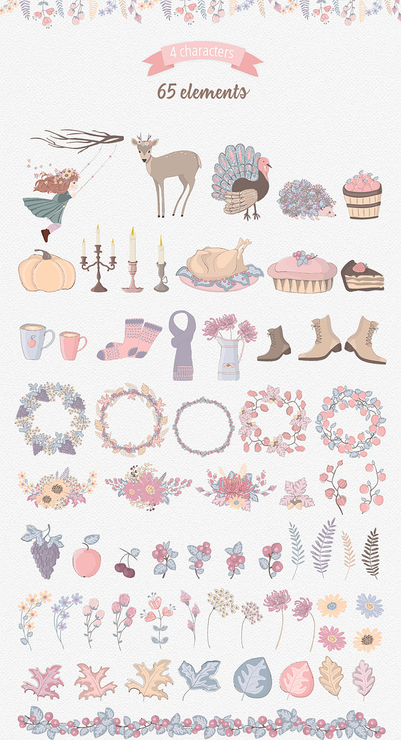 Thanksgiving Day Illustrations Set in Illustrations - product preview 5