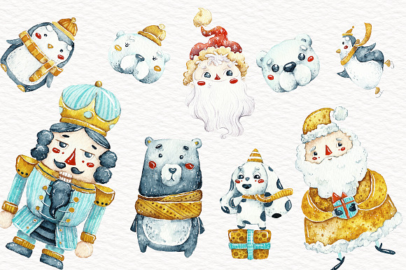 Watercolor little Christmas in Illustrations - product preview 1