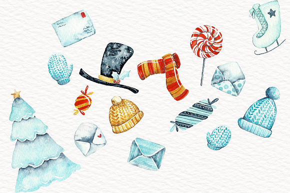 Watercolor little Christmas in Illustrations - product preview 3
