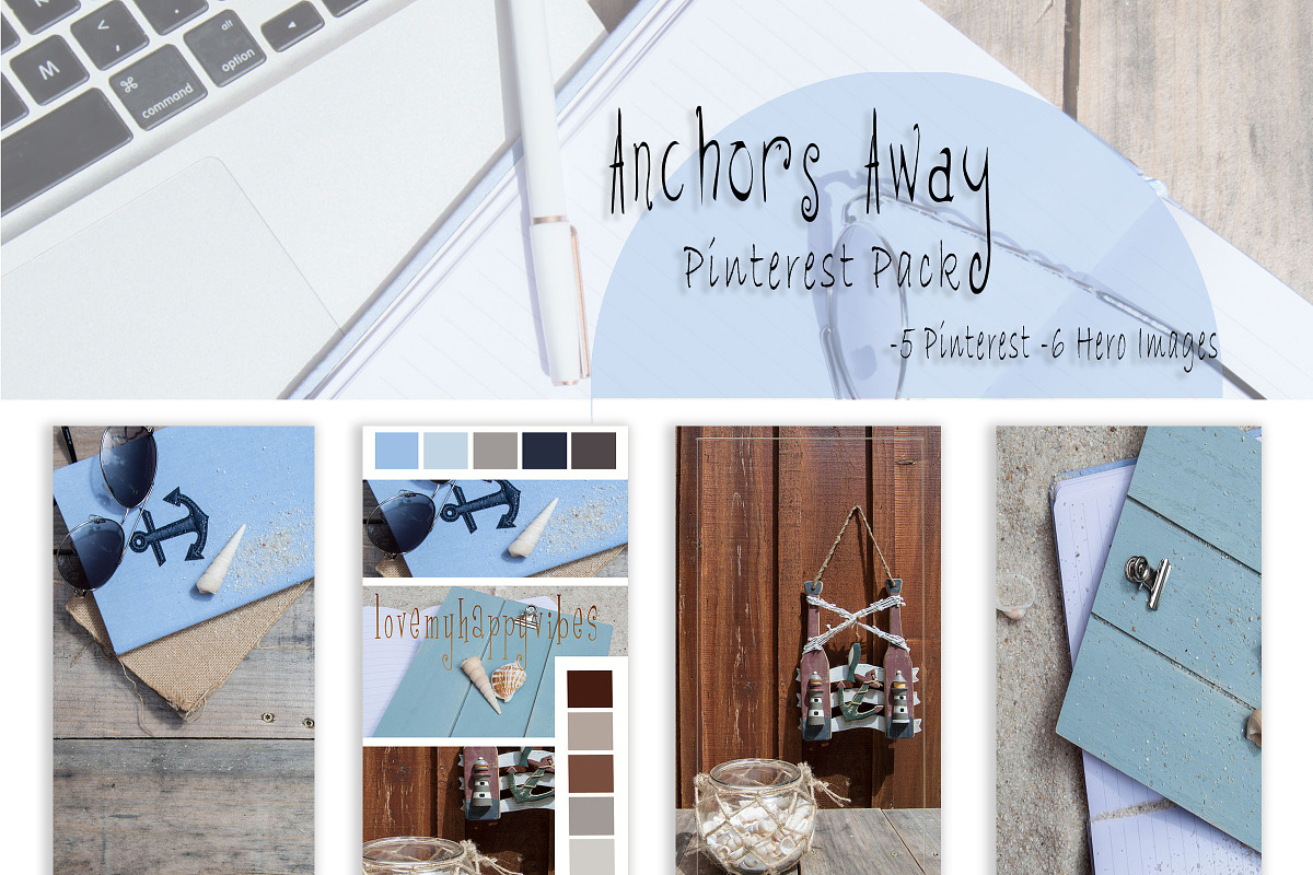 Anchors Away Pinterest Pack in Pinterest Templates - product preview 8