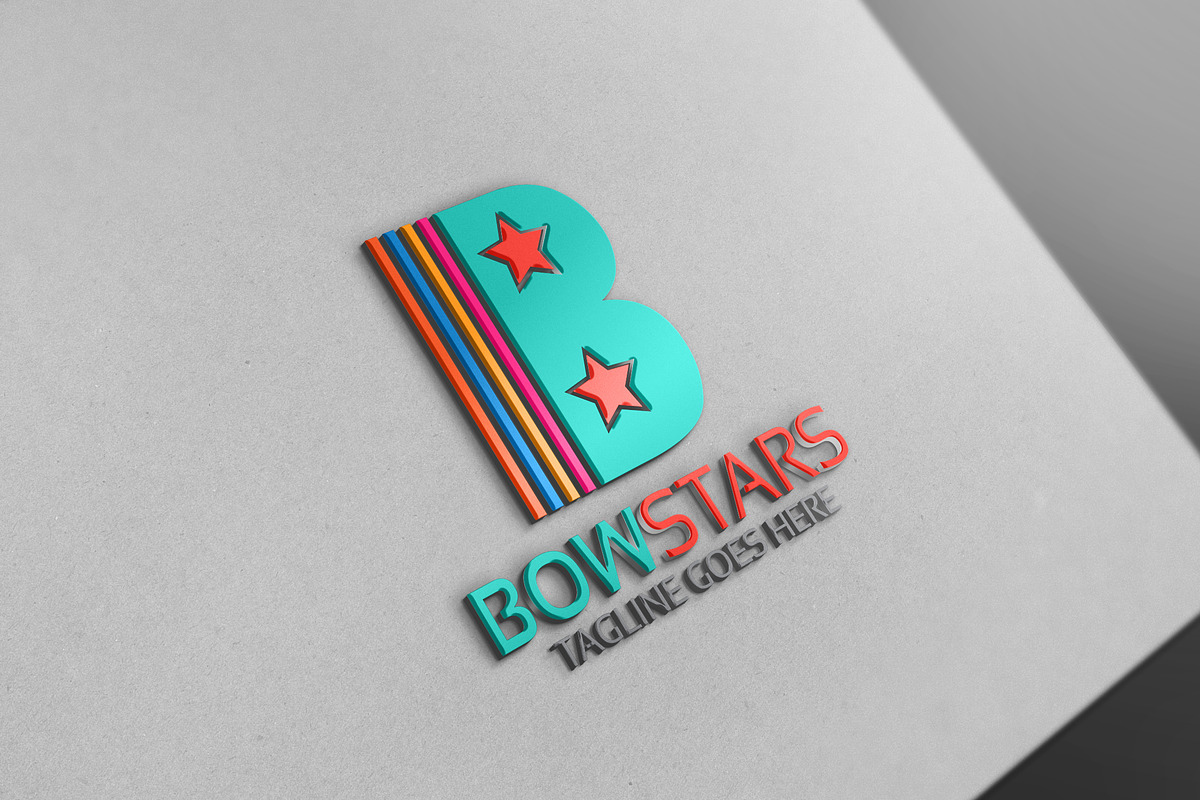 Bow Star Letter Logo in Logo Templates - product preview 8