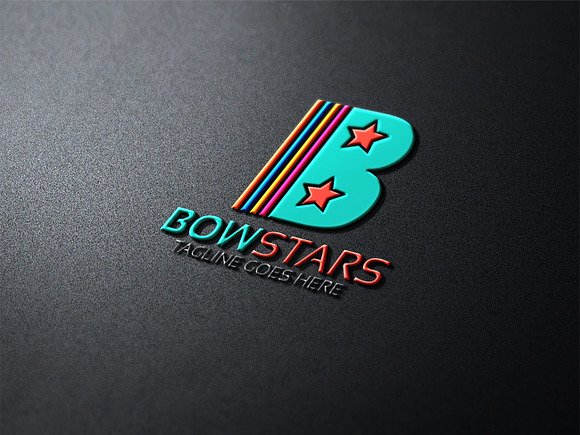 Bow Star Letter Logo in Logo Templates - product preview 2