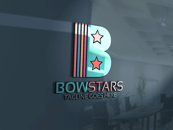 Bow Star Letter Logo in Logo Templates - product preview 3