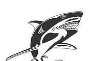 shark, icon, vector illustration