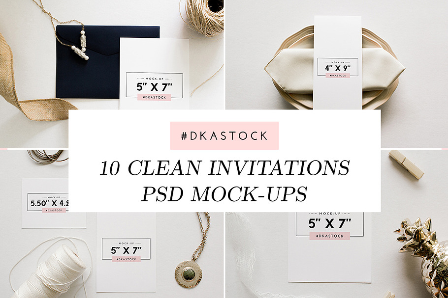 10 Invitation Mock-Ups - BDL3 in Print Mockups - product preview 8