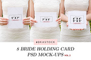 8 Bride Holding Card Mock-Ups - BDL4